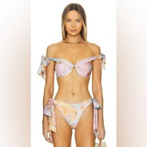 Andrea Iyamah Neeya Off-Shoulder Bikini in Zuli Print